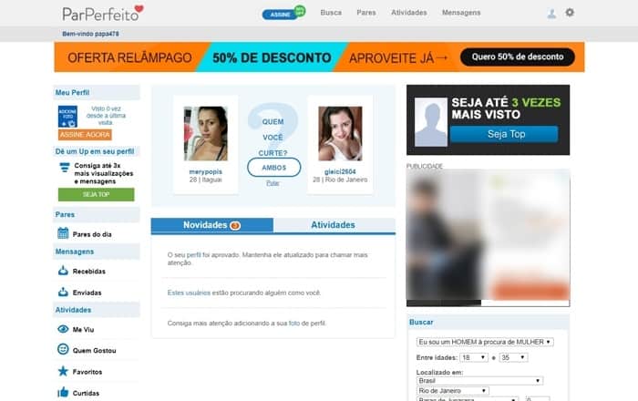 parperfeito site de relacionamento