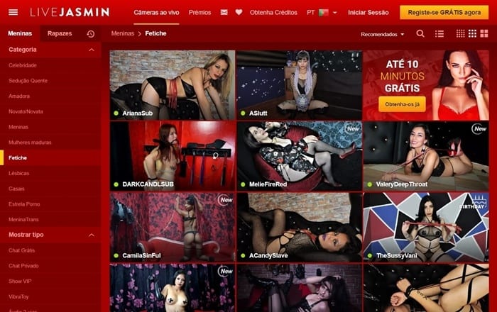 modelos disponíveis para chat segundo a pesquisa livejasmim