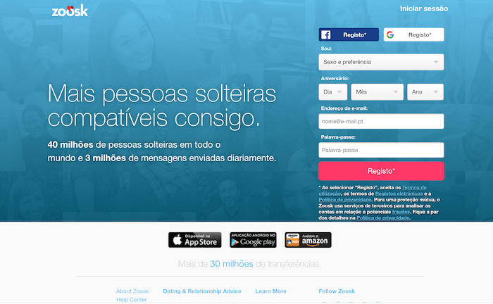avaliação e opinioões do site de relacionamento zoosk